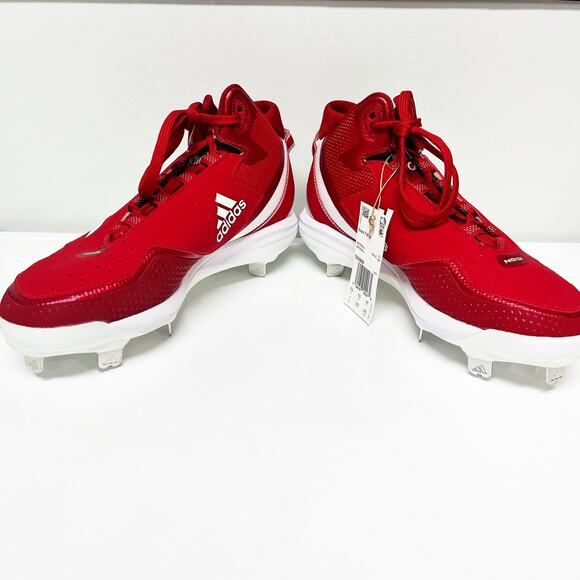 NEW Adidas Icon 7 Mid-Cut Baseball Cleats Shoes Red Mens Size 7